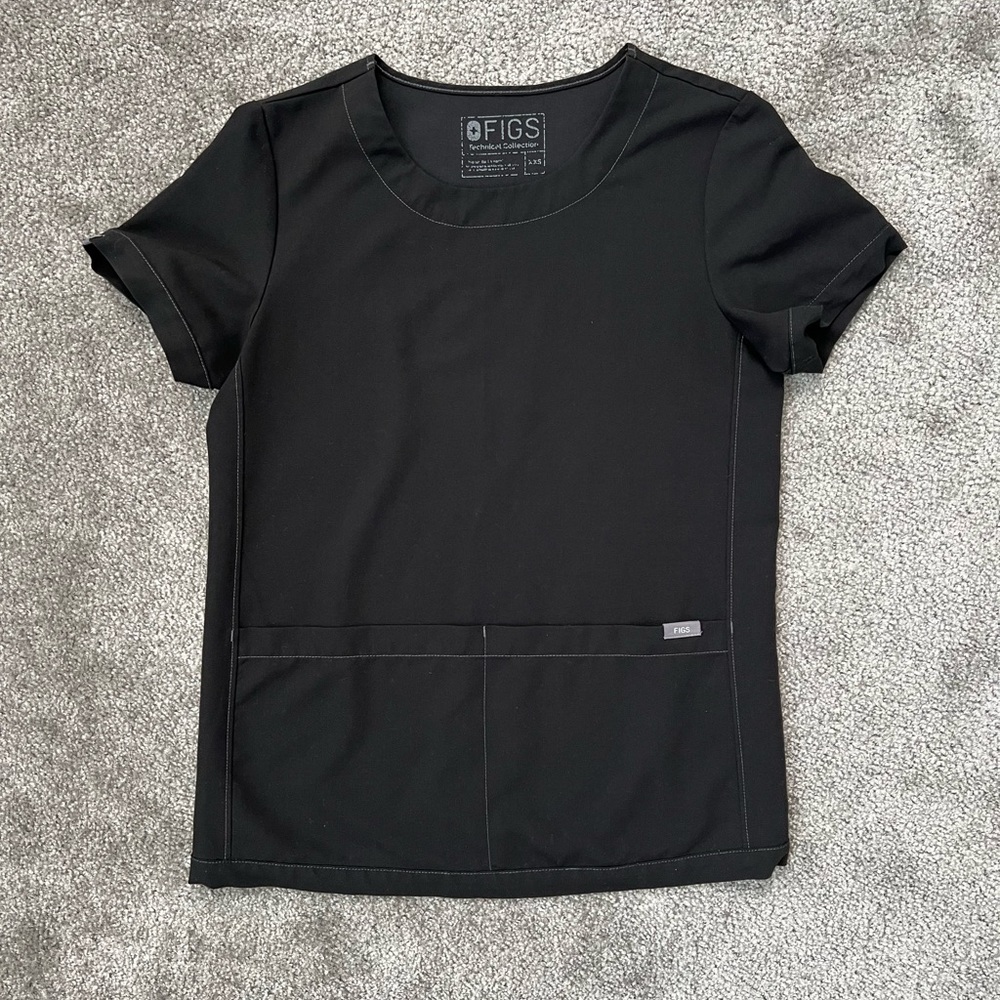 FIGS XXS BLACK TOP